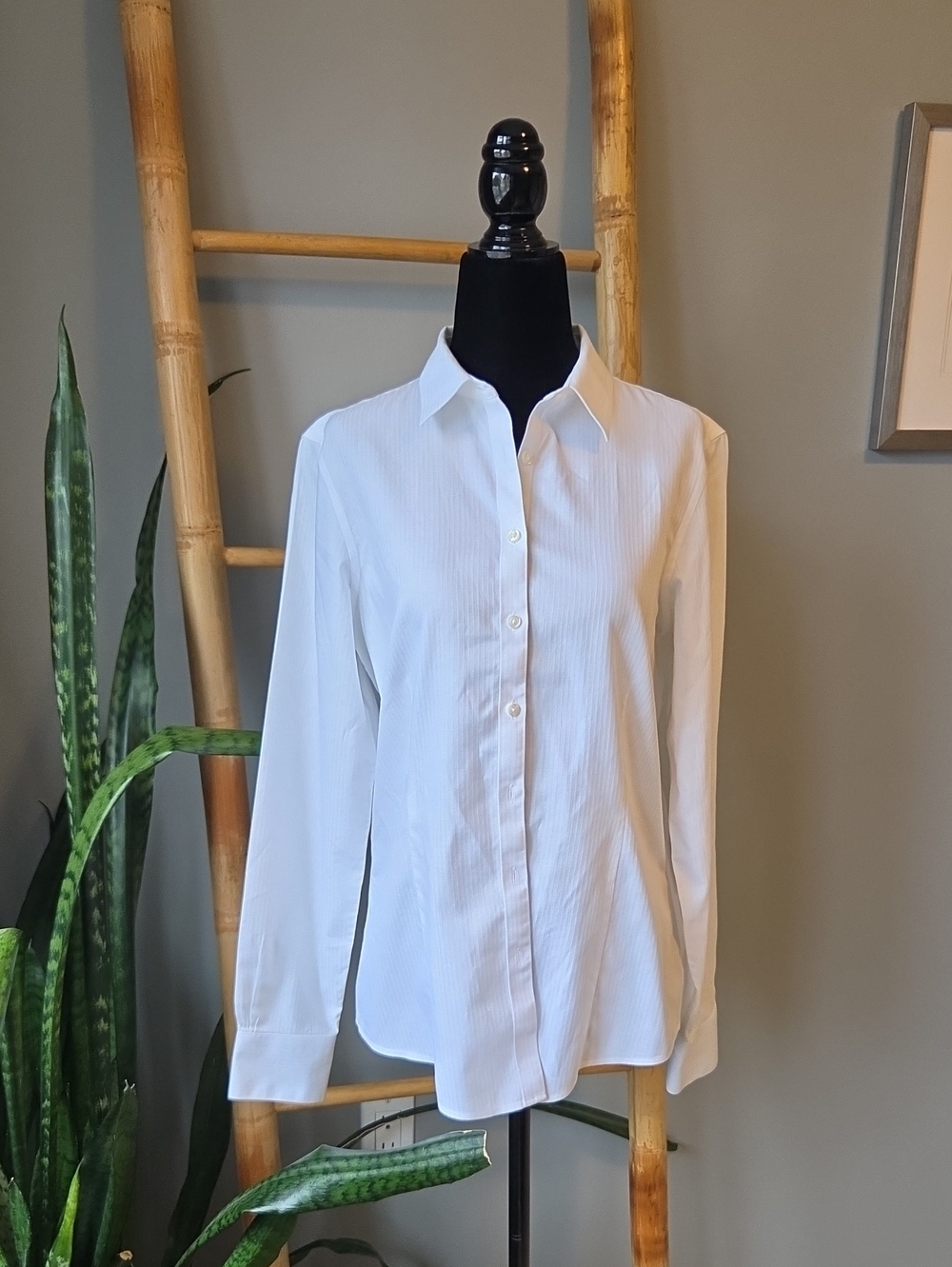Brooks Brothers White Long-Sleeve Button-Down Shirt